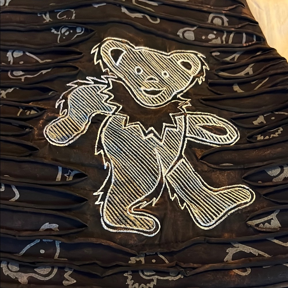 Jayli Dark Brown/black Long Sleeve Dress with Dancing Bear and Cut Design. NWT - Picture 4 of 8